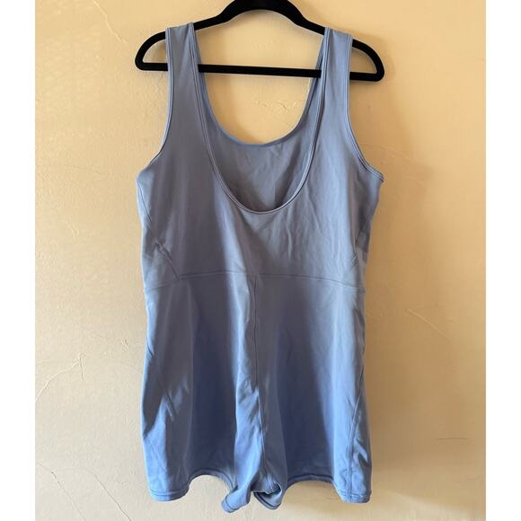 Well Being + Being Well Blue Movewell Juniper Romper sz Large - Picture 3 of 4
